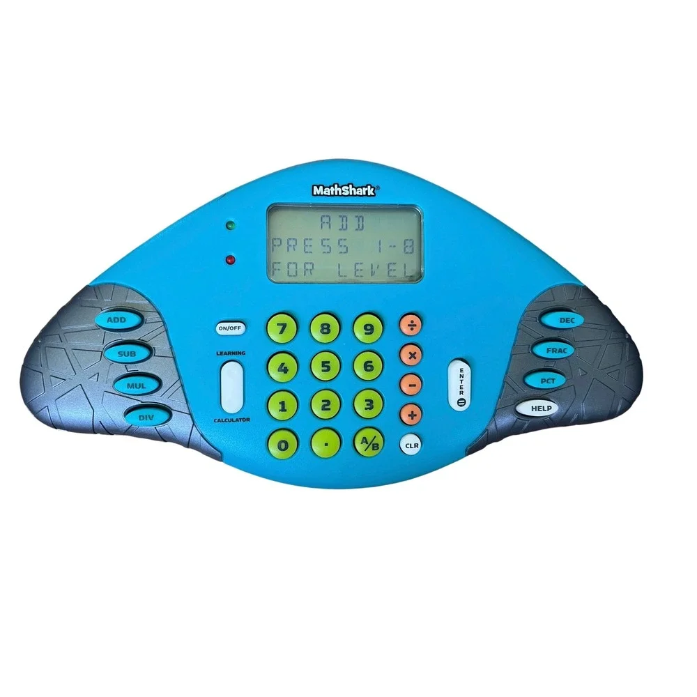 Educational Insights MathShark Electronic Math Game Kids Blue Good Learning Tool